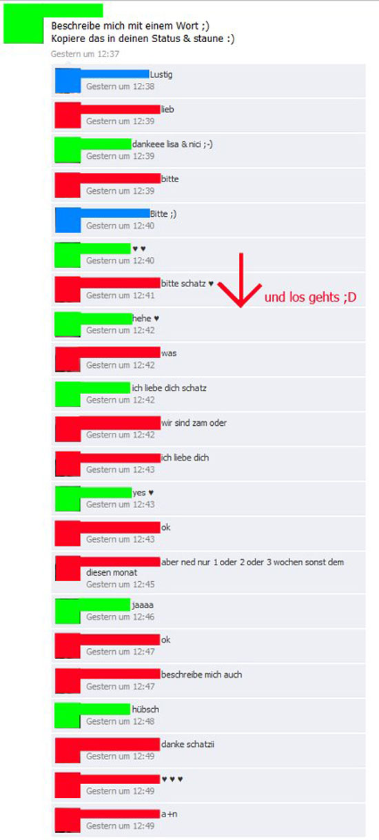 Beschreib mich mit einem Wort
