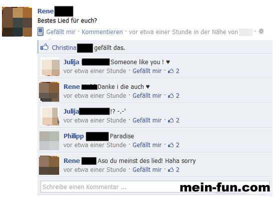 facebook fail bestes lied