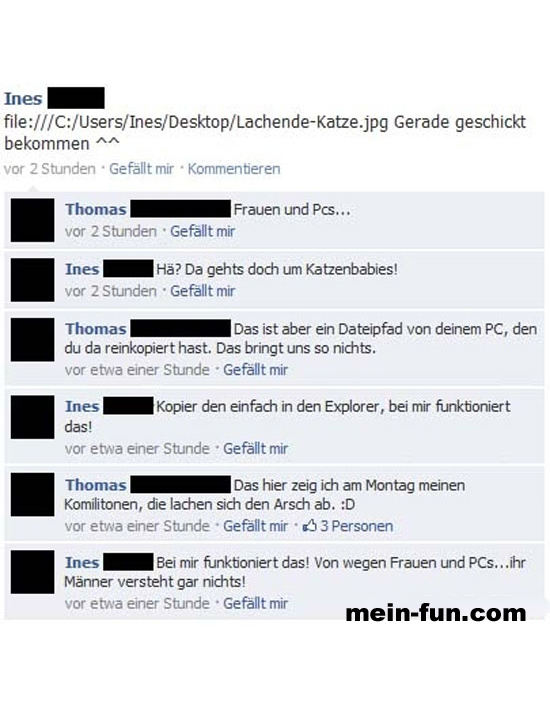 facebook fail frauen-technik