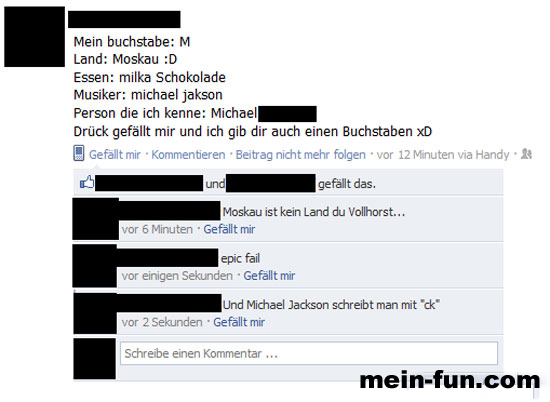 facebook fail richtig