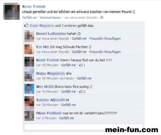 facebook fail schwanz lutschen