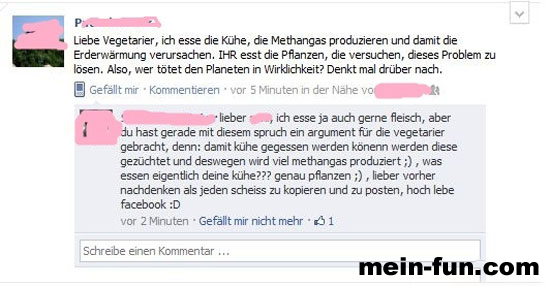 facebook fail vegetarier