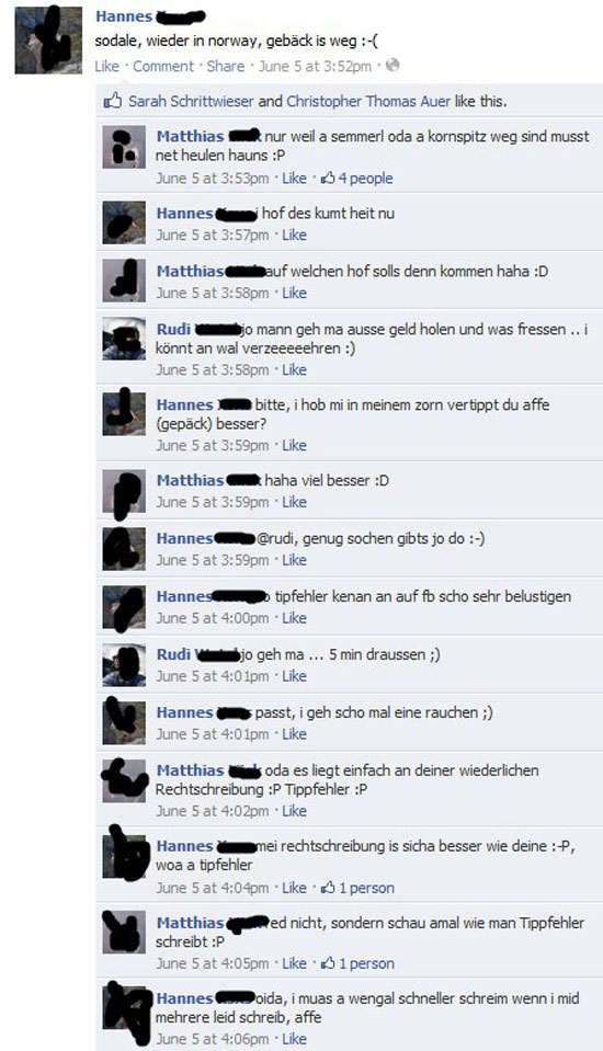 Gebaeck ist weg