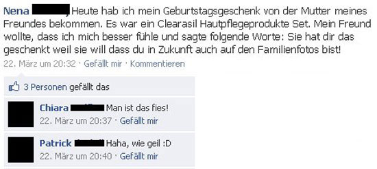 Geburtstagsgeschenk und die Erklrung