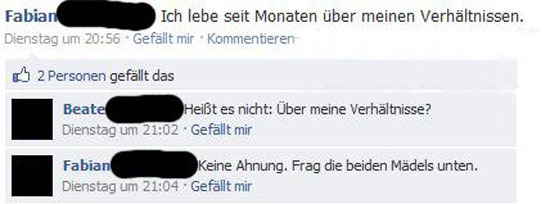 Ich lebe ueber meinen Verhaeltnissen