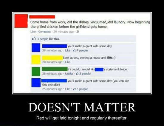It realy doesnt matter to red...