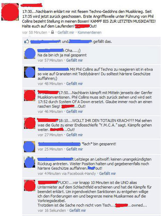 Musik Krieg unter Nachbarn