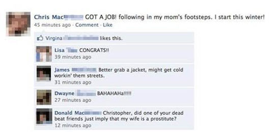 not a happy father on facebook