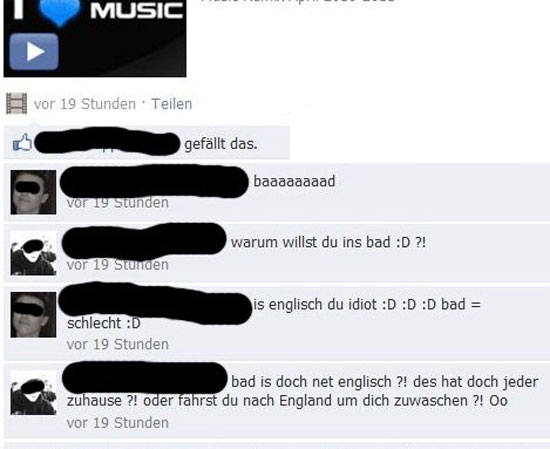 Warum willst du  ins Bad