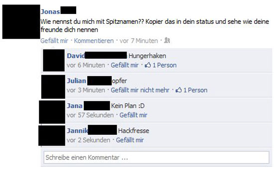Wie ist mein Spitzname ?