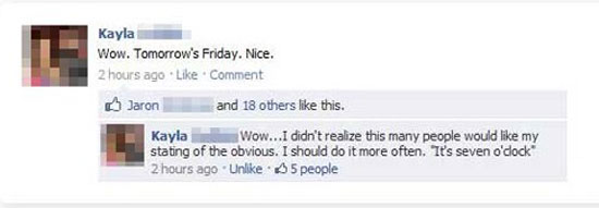 wow tomorrows friday nice
