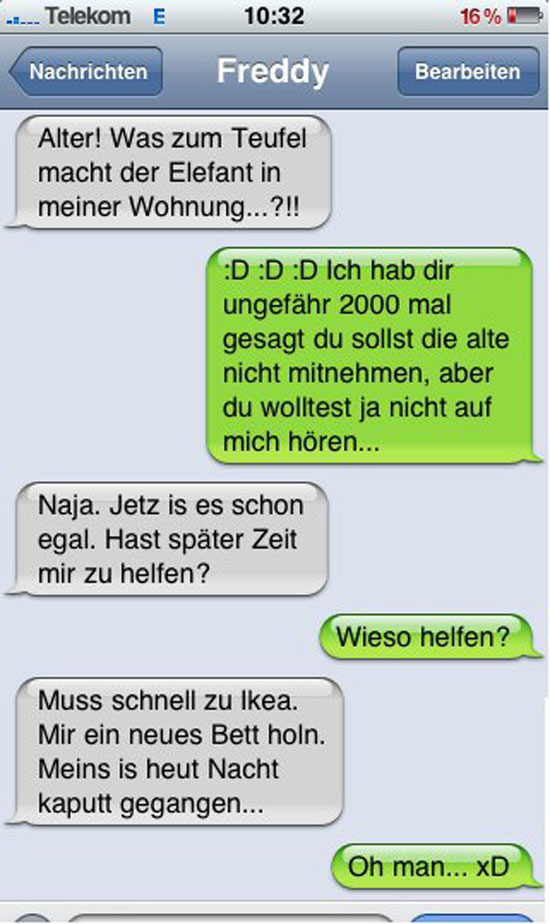Alter was macht der Elefant in meiner Wohnung?