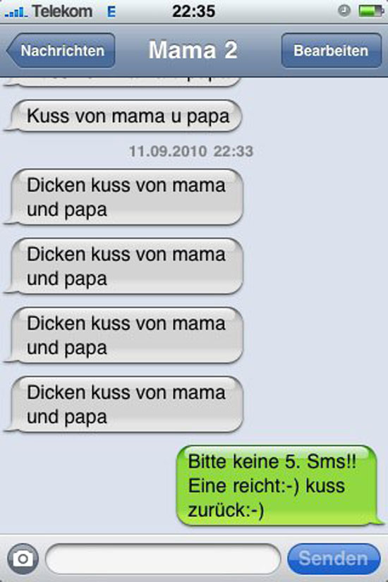 Dicken Kuss vom Mama und Papa