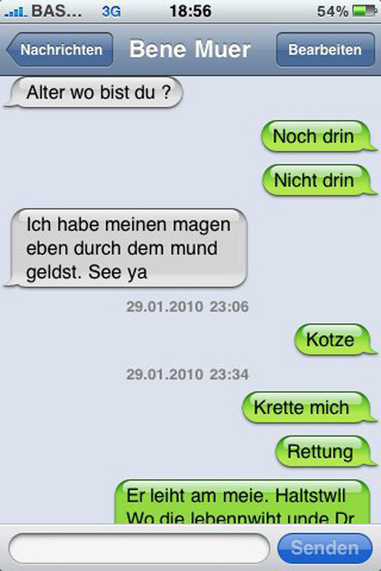 Schon wieder Alter wo bist du