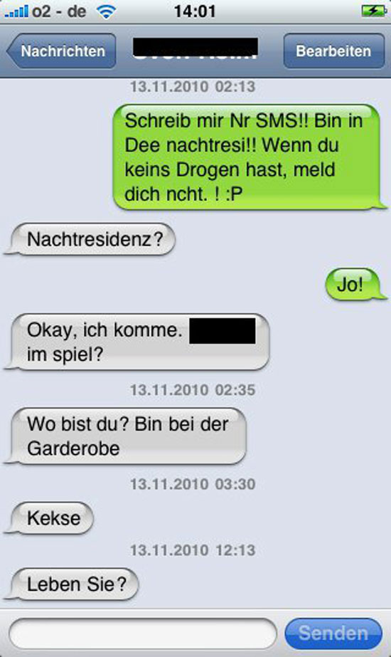 schreib mir nr bin nachresidenz