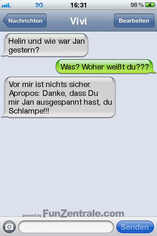 sms fail du schlampe