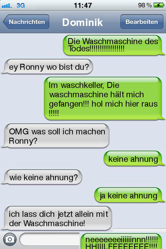 sms fail extendet version waschmaschine- des todes