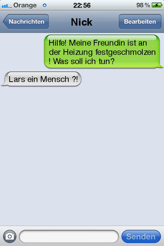 sms fail freundin festgeschmolzen