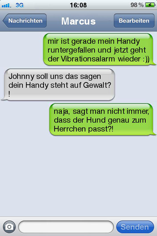 sms fail Handy runtergefallen