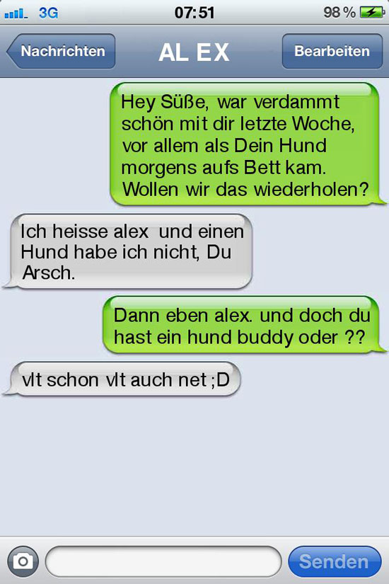 sms fail HEy suesse