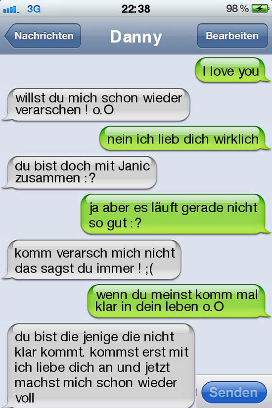 sms fail I love you