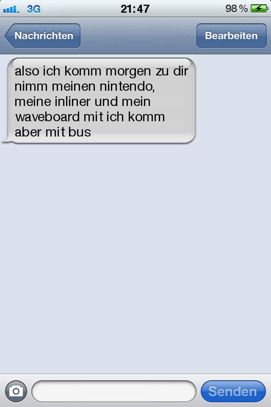 sms fail komm mit bus