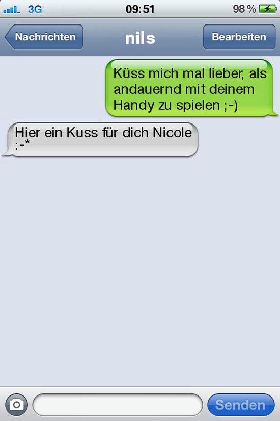 sms fail Kuss