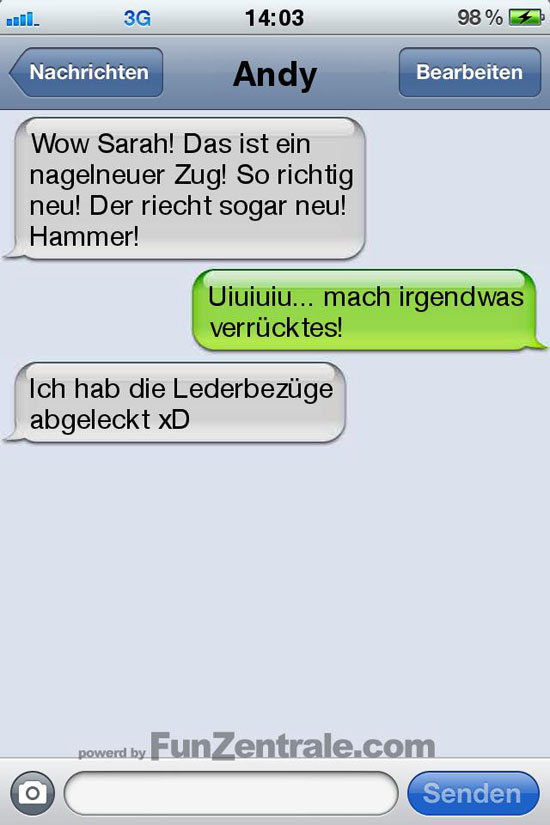 sms fail Lederbezuege ablecken