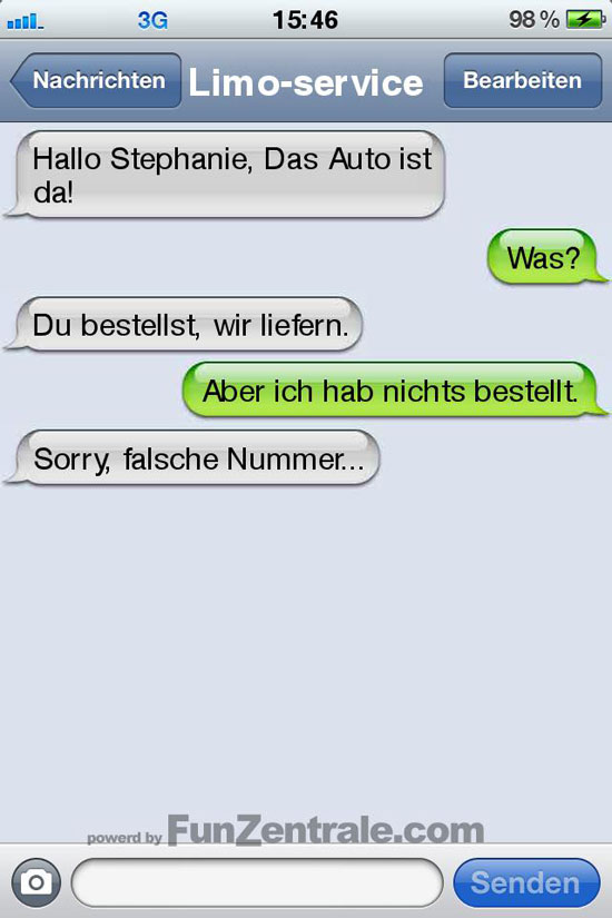 sms fail Limo service