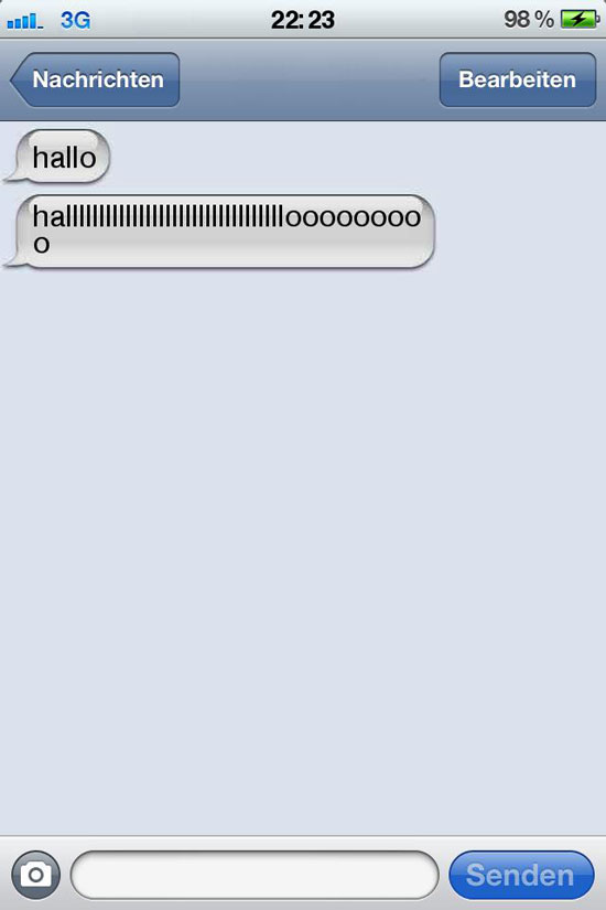 sms fail no echo
