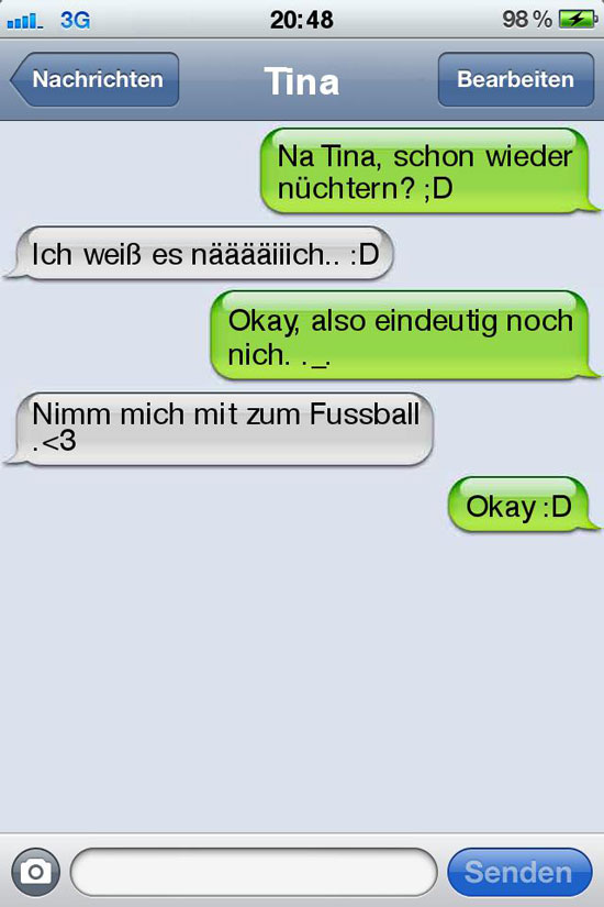 sms fail schuechtern