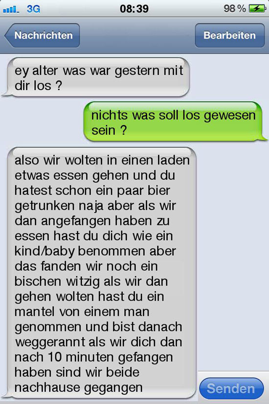 sms fail was war los