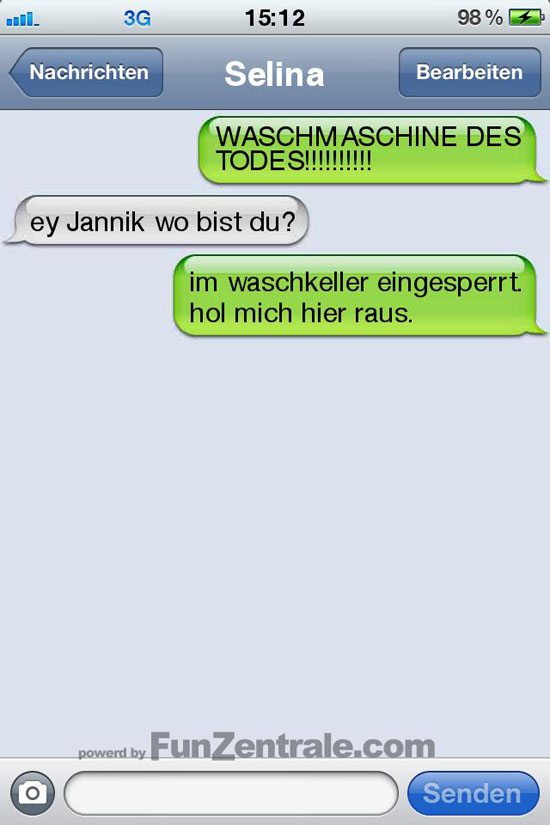 sms fail waschmaschine des todes
