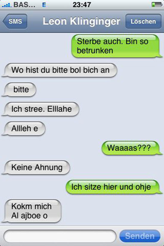 Sterbe bin so betrunken