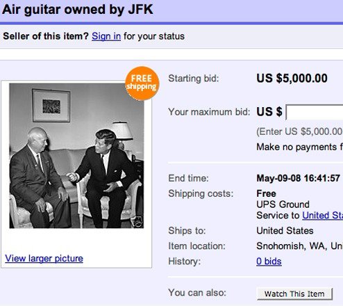 JFK Luftgitarre.