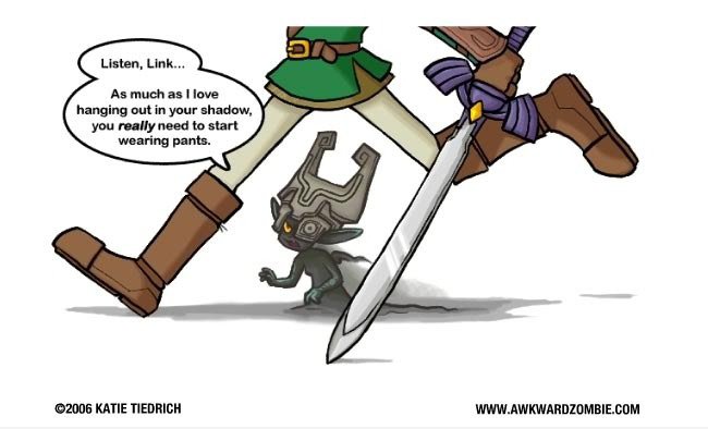 Link muss Hose.