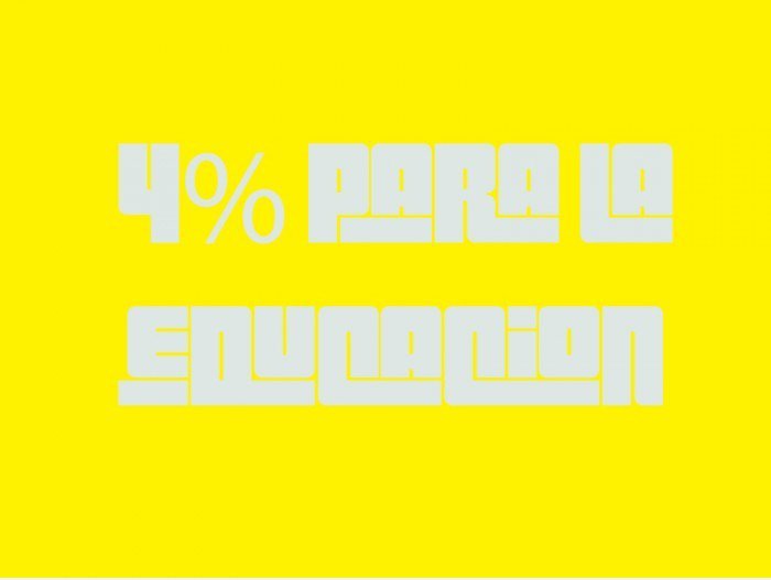 4% para la educación