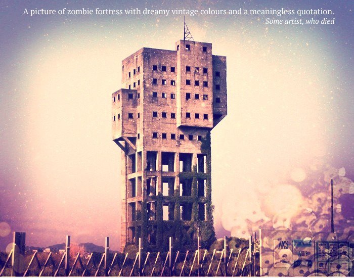Vintage Zombie Festung.