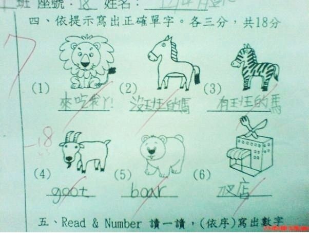 很 敢 写 的 五 年级 小学生 - 刀叉 店
