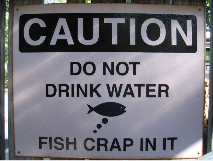 Trinken Sie nicht das Wasser