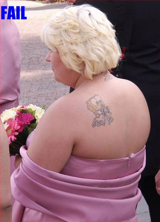 spongebob tattoo fail