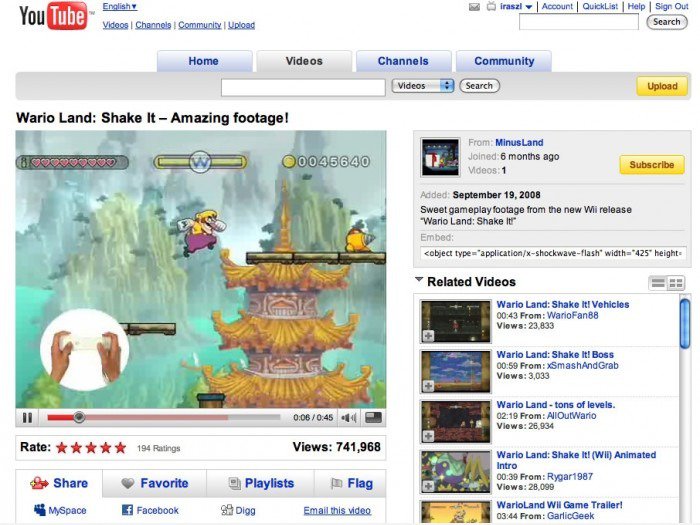 Wario Land: Shake it (Very cool ad, Link Kommentar)