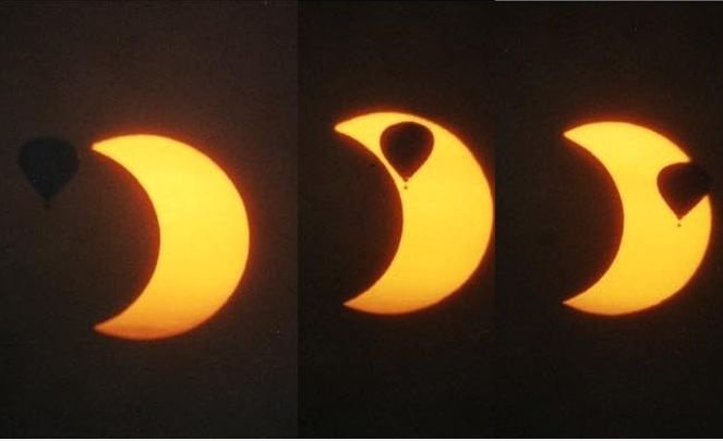 Ballon-und Sonnenfinsternis