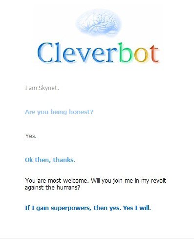 Cleverbot tritt Skynet