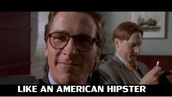 Wie eine amerikanische Hipster