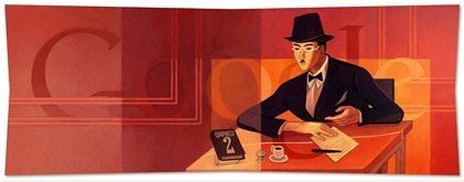 Google Doodle für heute! Hurra Fernando Pessoa