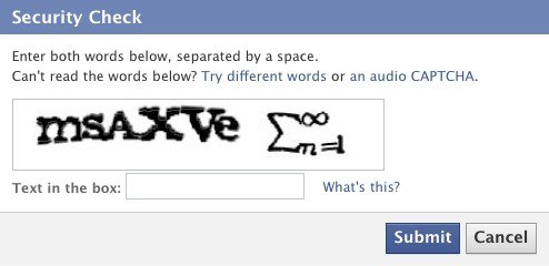 Nicht eingekauft! verrückt Captcha.