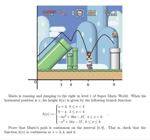 Mario Mathematik Prüfungsfrage