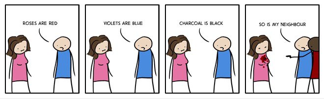 Rosen sind rot, Veilchen sind blau ...