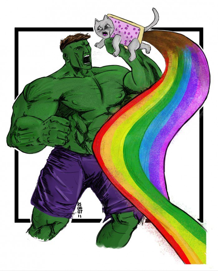 Hulk trifft Nyan Cat